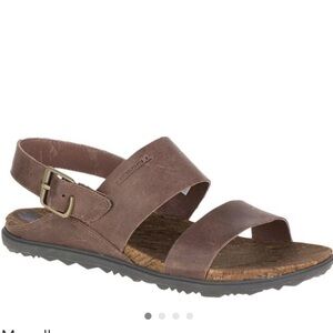 Merrell around town back strap leather select grip sandals womens 9
